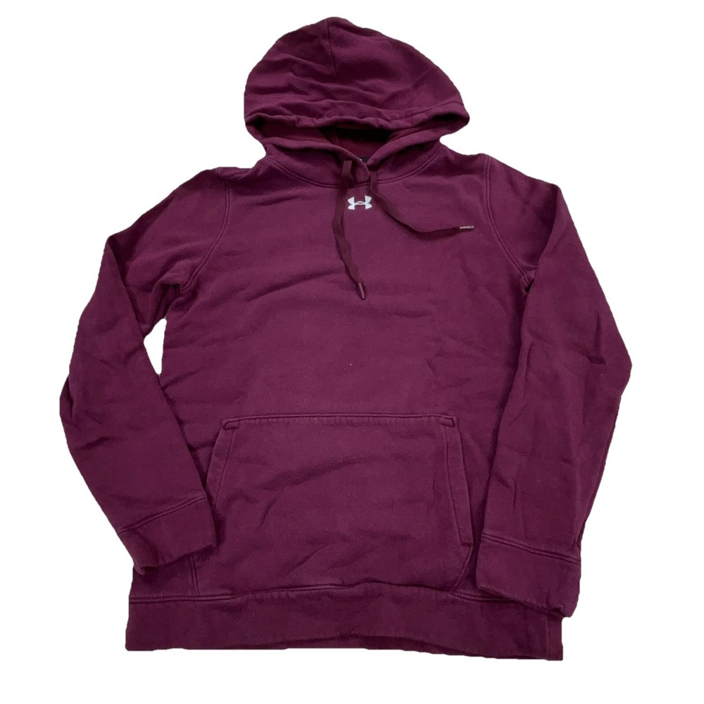 Under‎ Armor Hoodie Women Small Marron White Sweatshirt Sweater Cold Gear Loose